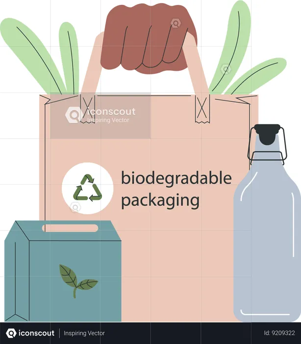 We should use biodegradable bags for packaging  Illustration