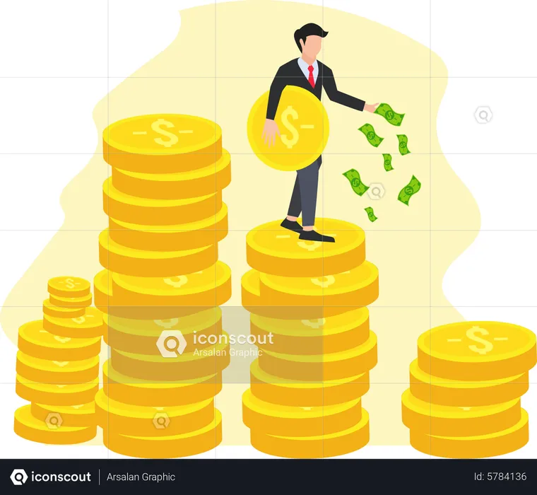 Wealthy Businessman  Illustration