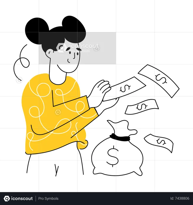Wealthy Woman  Illustration