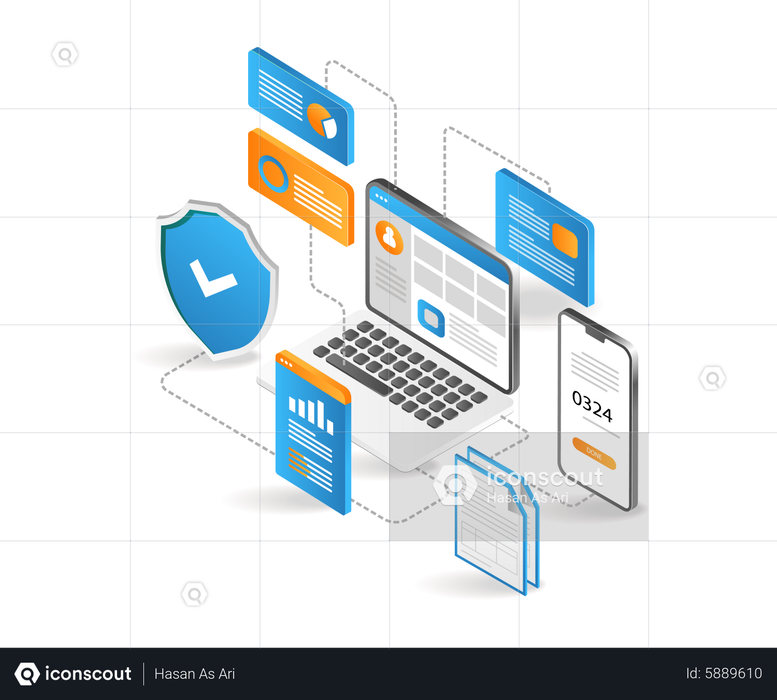 Best Premium Web application security Illustration download in PNG ...