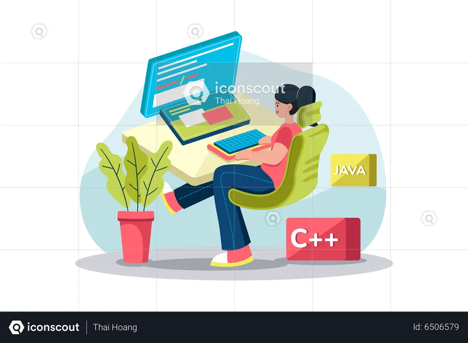 Web coding  Illustration