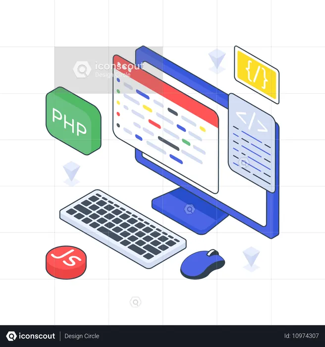 Web Coding  Illustration