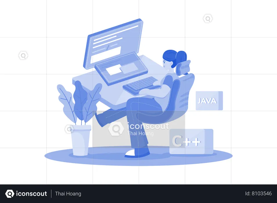 Web coding  Illustration