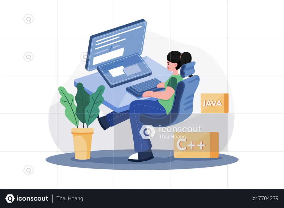 Web coding  Illustration