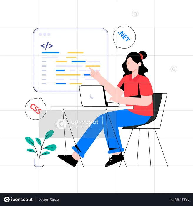 Web coding  Illustration