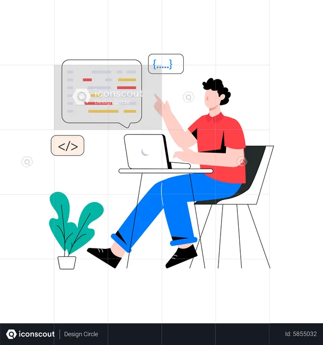 Web Coding  Illustration