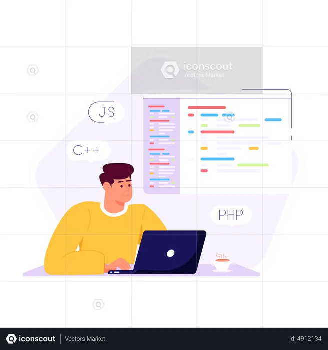 Web Coding  Illustration