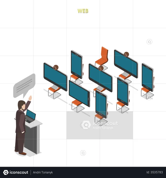 Web Conference  Illustration