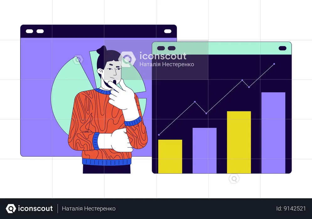 Web data analyst  Illustration