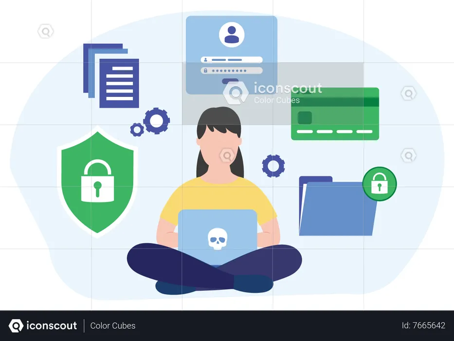 Web data encryption  Illustration