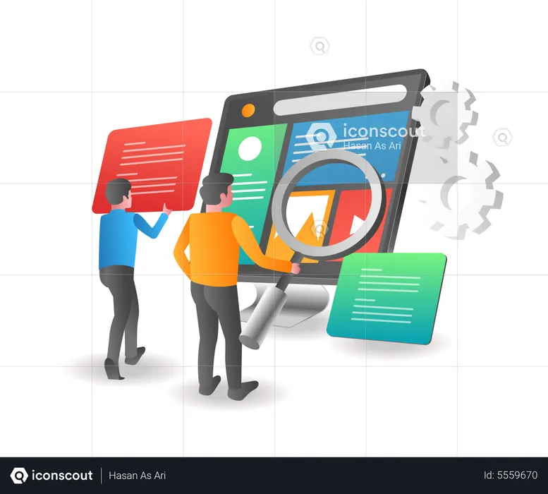 Web design development  Illustration