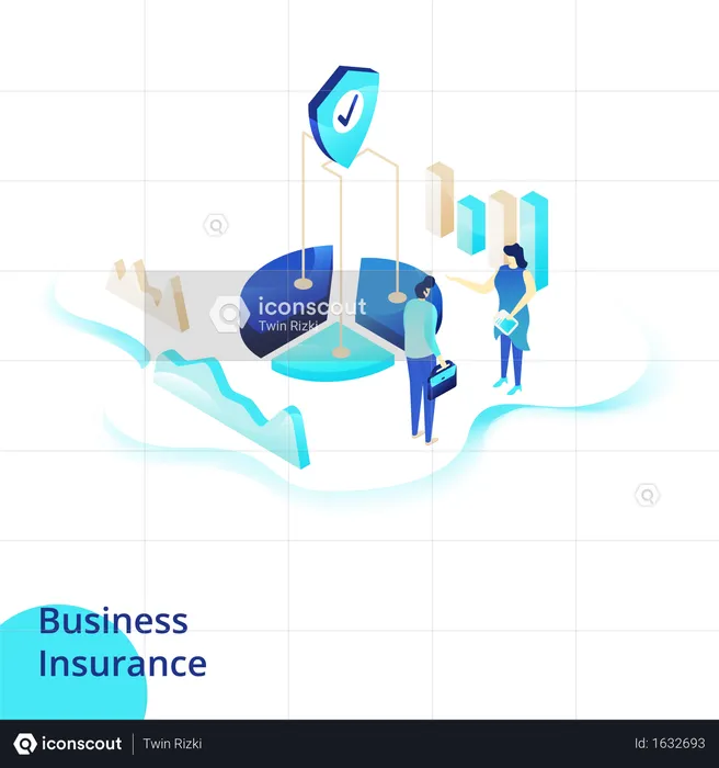 Web design page templates for Business Insurance  Illustration