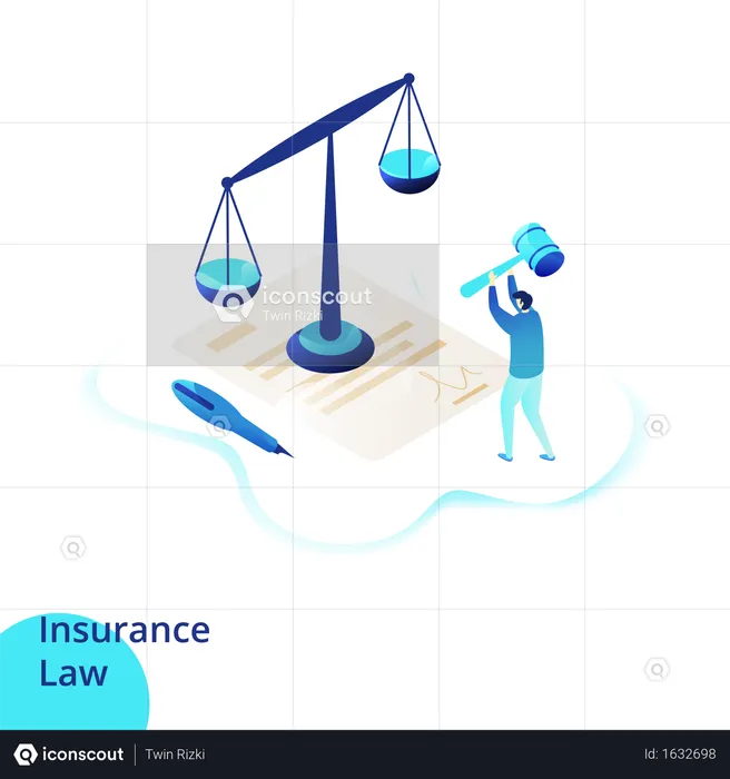 Web design page templates for Insurance Law  Illustration