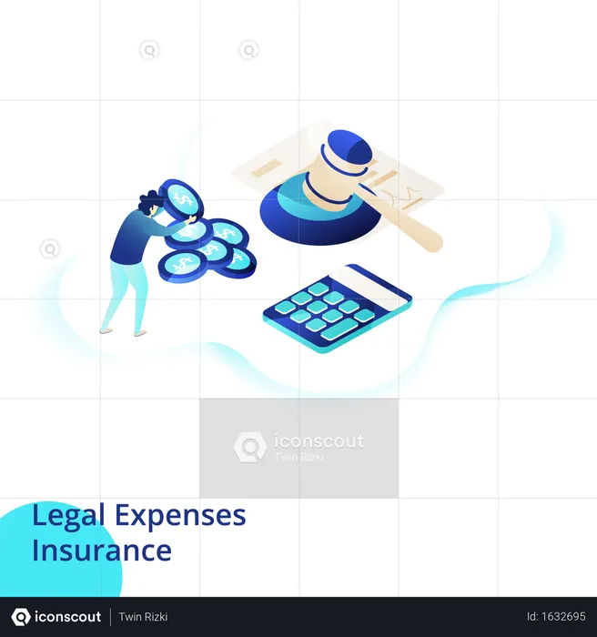 Web design page templates for Legal Expenses  Illustration