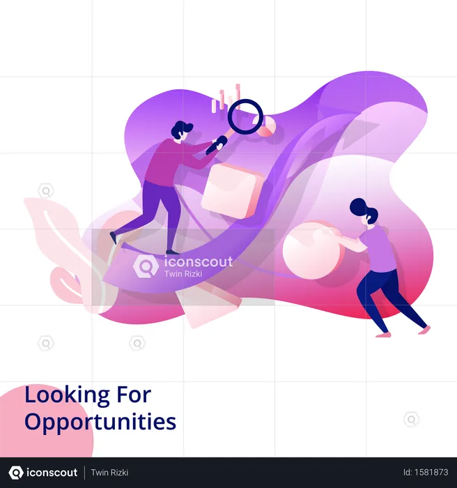Web design page templates for Looking For Opportunities  Illustration