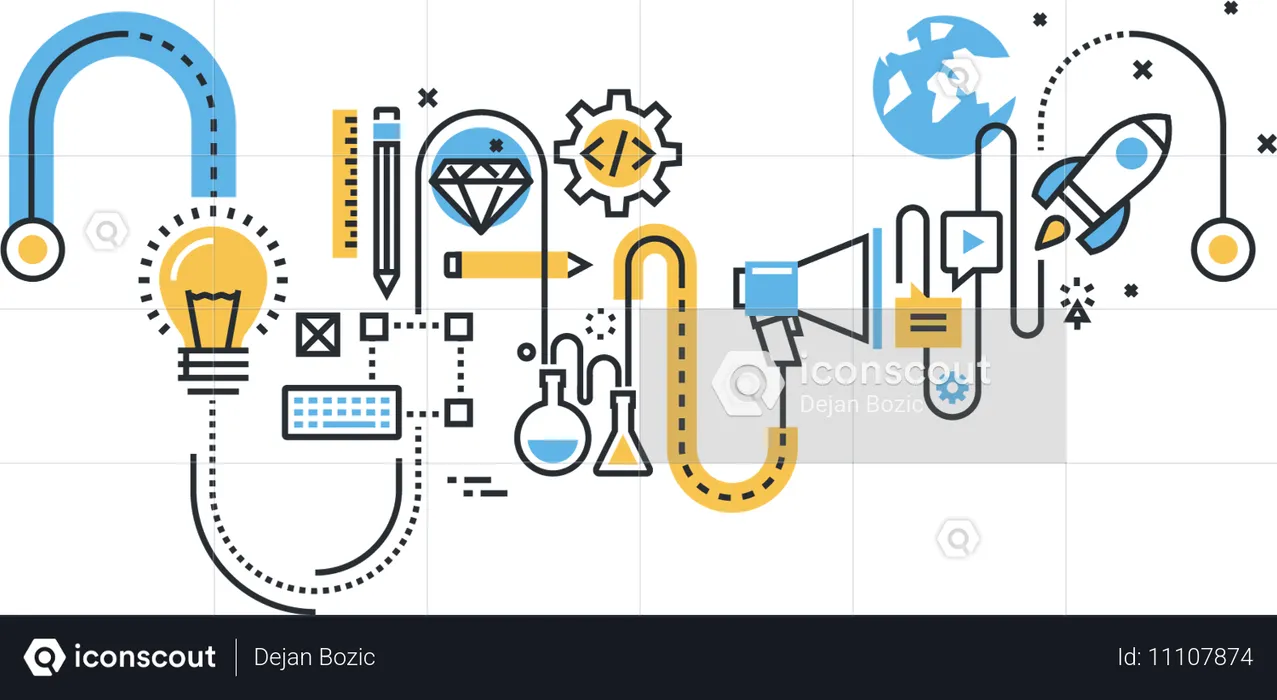 Webdesign-Prozess  Illustration