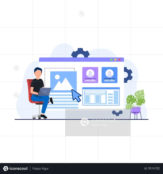 Web Designer  Illustration