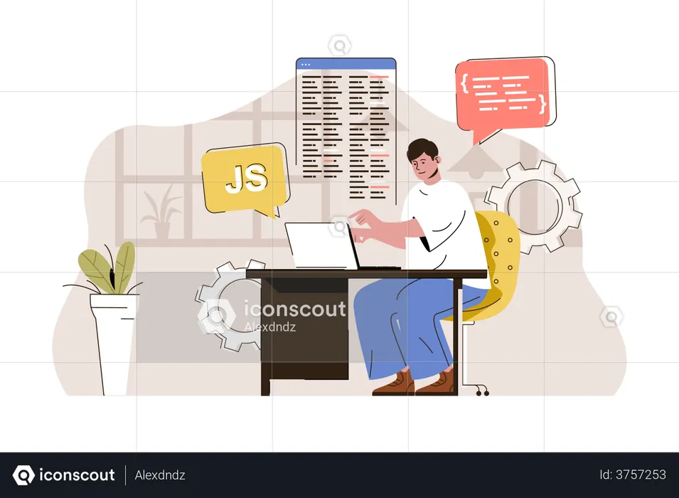 Web developer  Illustration