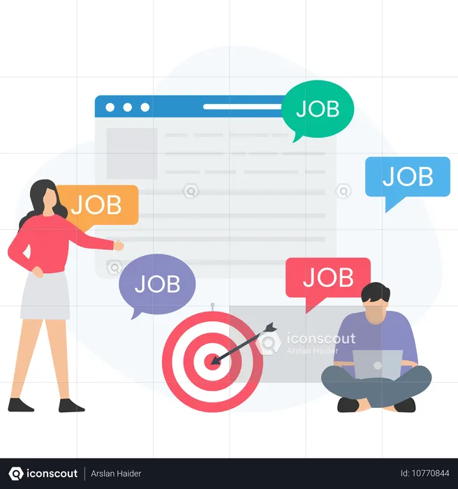 Web developer doing web development  Illustration