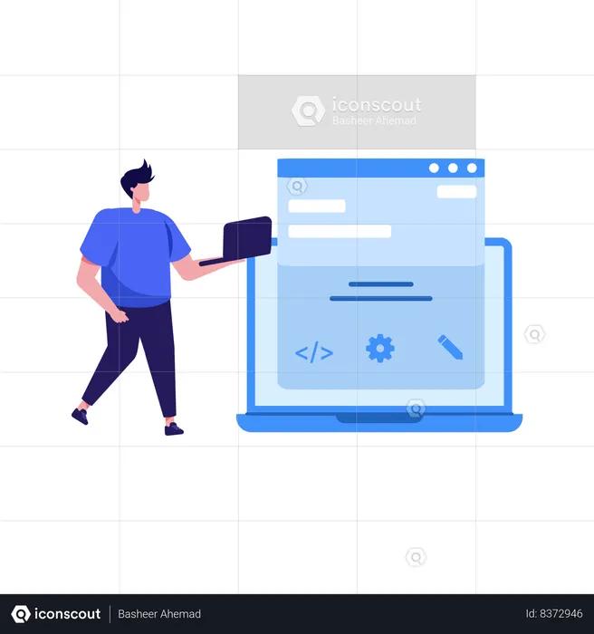 Web developer  Illustration