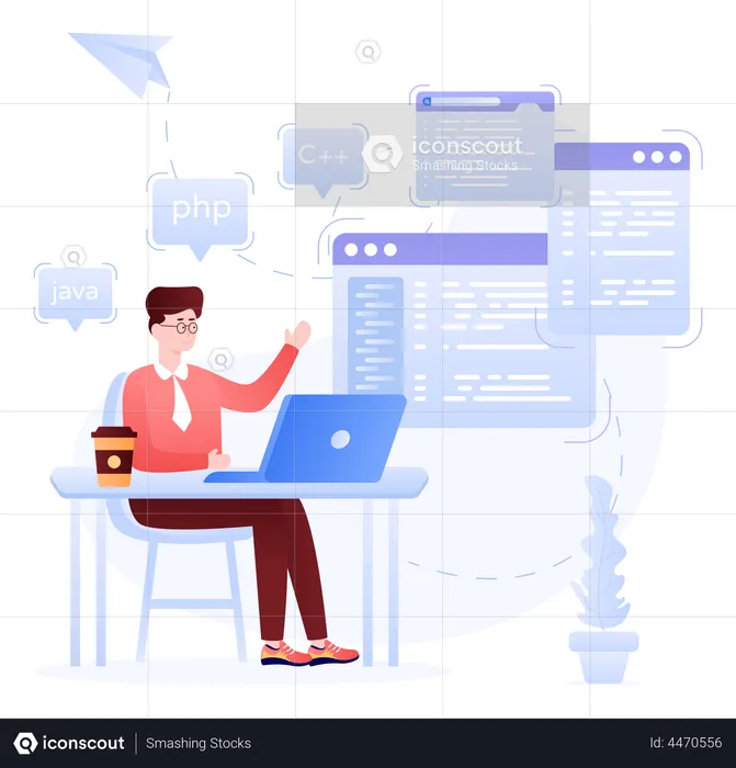 Web Developer  Illustration