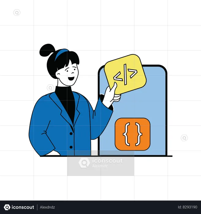 Web Developer  Illustration