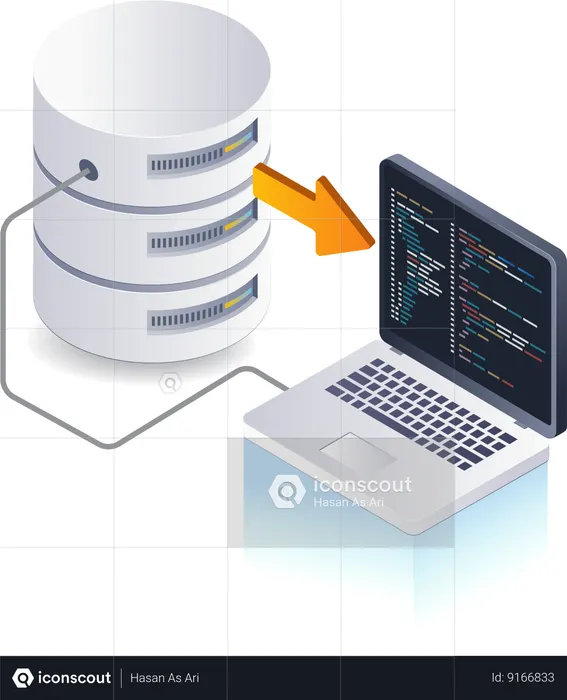 Web developer program language database  Illustration