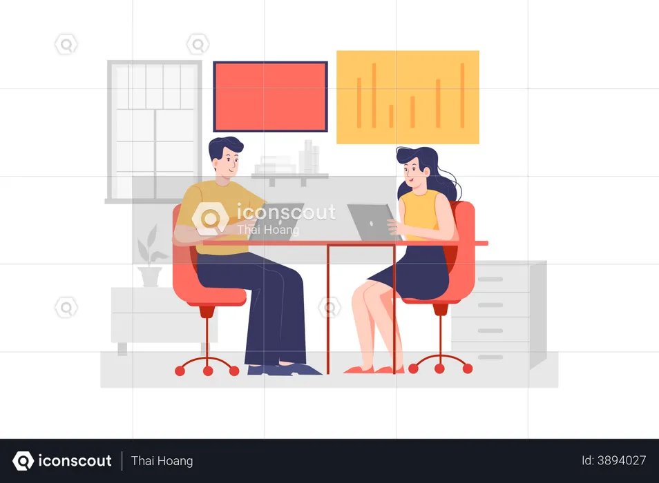 Web Developers working on website  Illustration