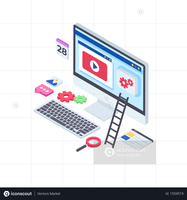 Best Premium Web Development Illustration download in PNG & Vector format
