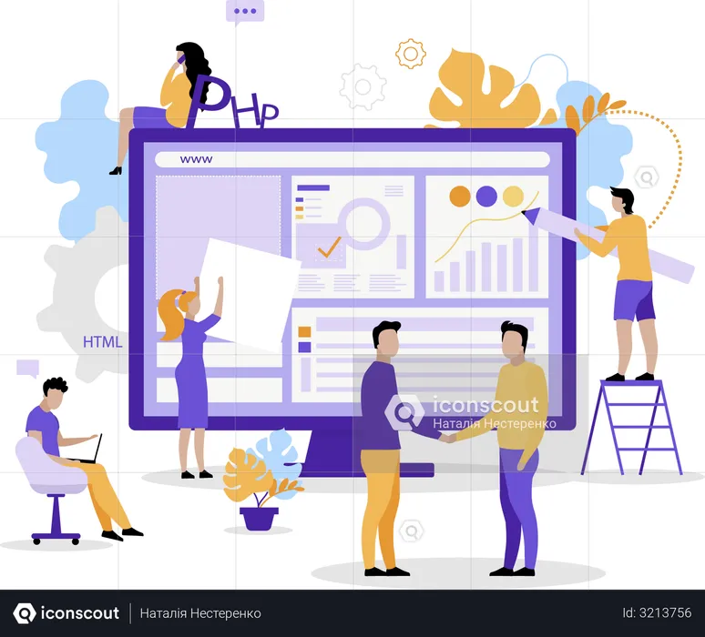 Web development company  Illustration