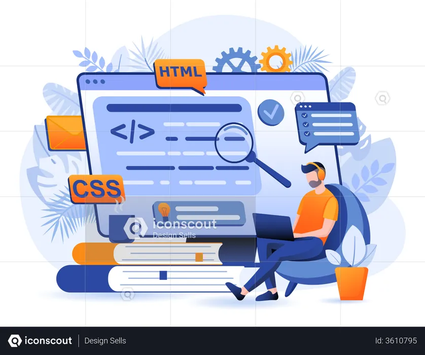 Web Development Programming  Illustration