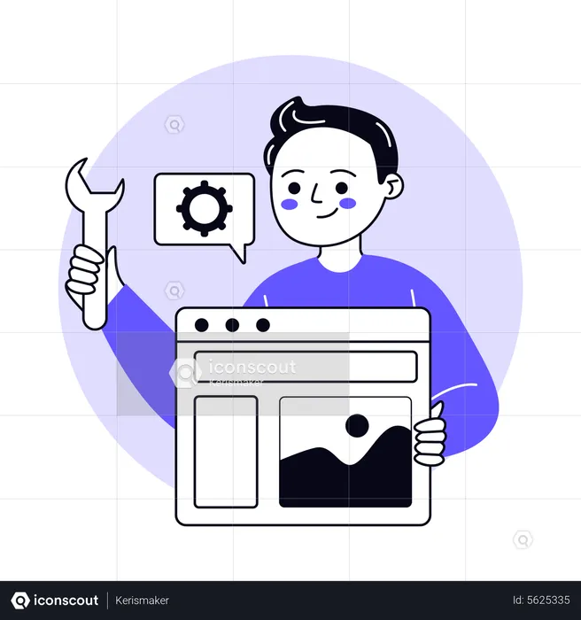 Web Development Service  Illustration
