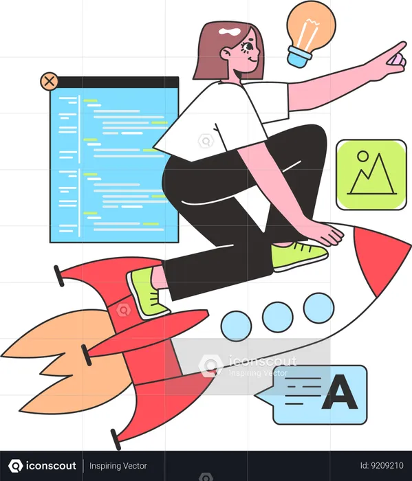 Web Development startup  Illustration