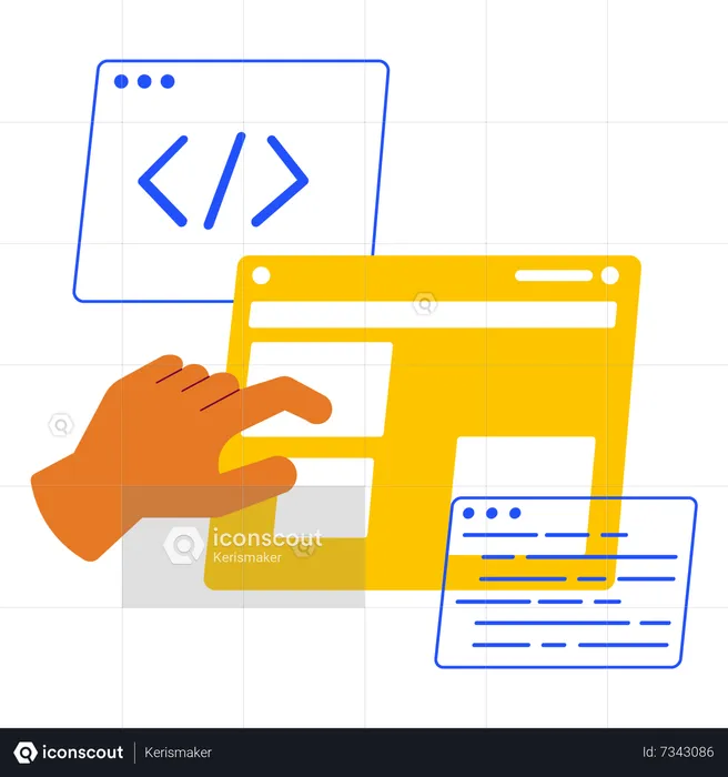 Web development work  Illustration