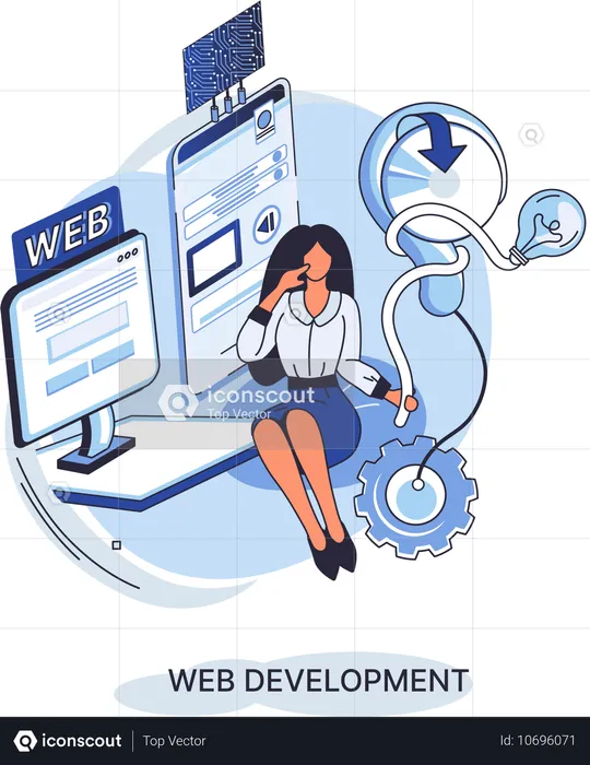 Web Entwicklung  Illustration