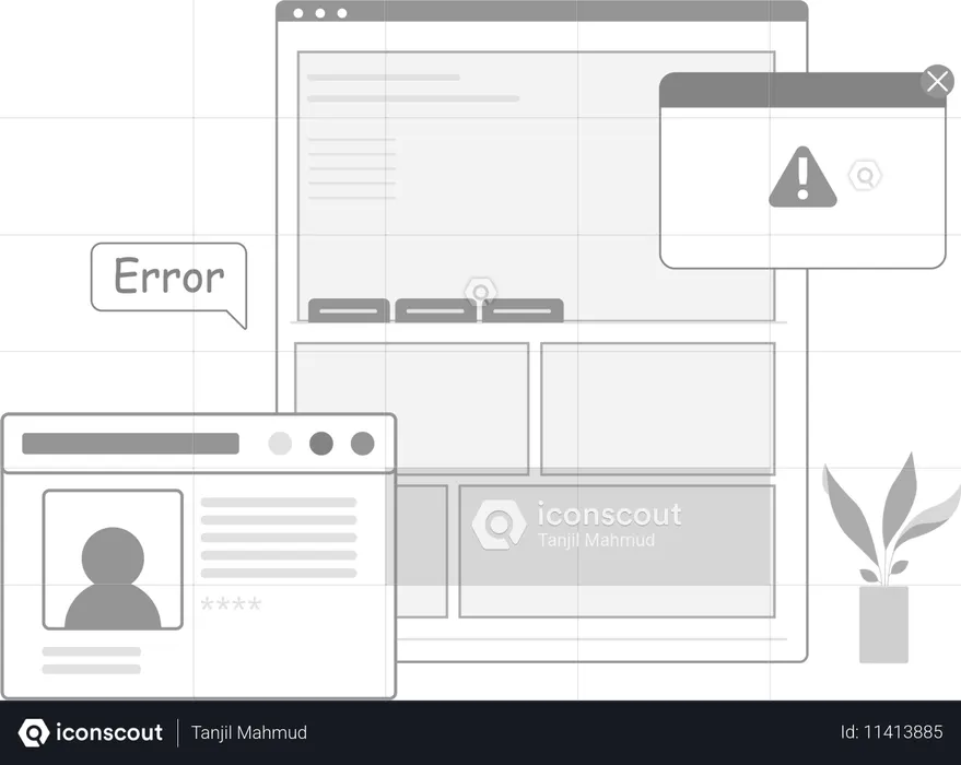 Web Error Report  Illustration
