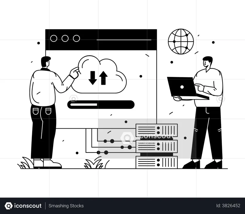 Web hosting  Illustration