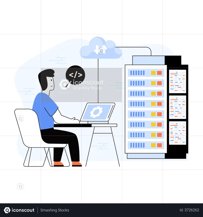 Web Hosting  Illustration