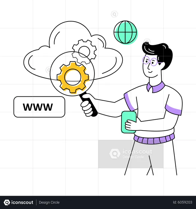 Web Hosting  Illustration