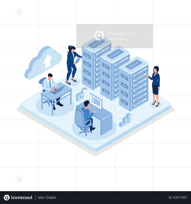 Web Hosting Service  Illustration