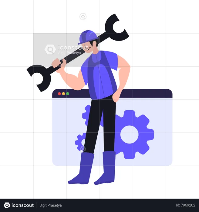 Web maintenance  Illustration