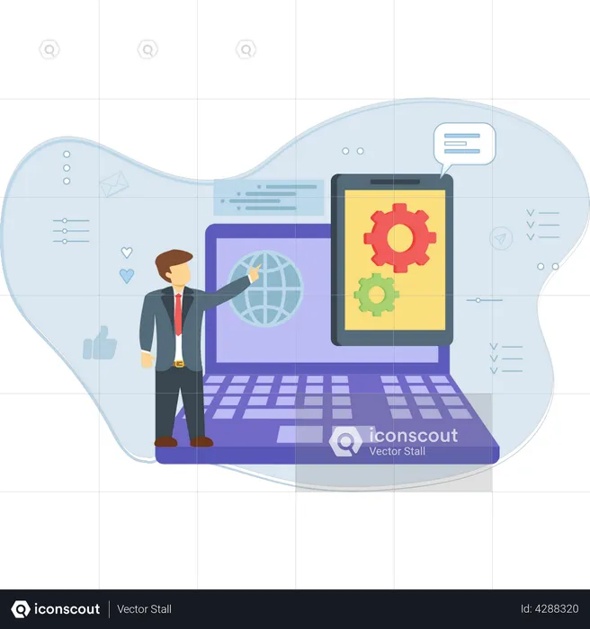 Web management  Illustration