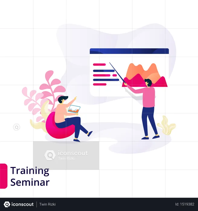 Web page design templates for Training Seminar  Illustration