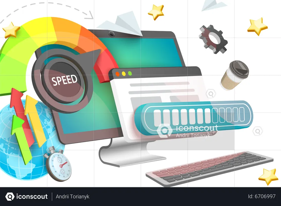 Web Page Speed Test  Illustration