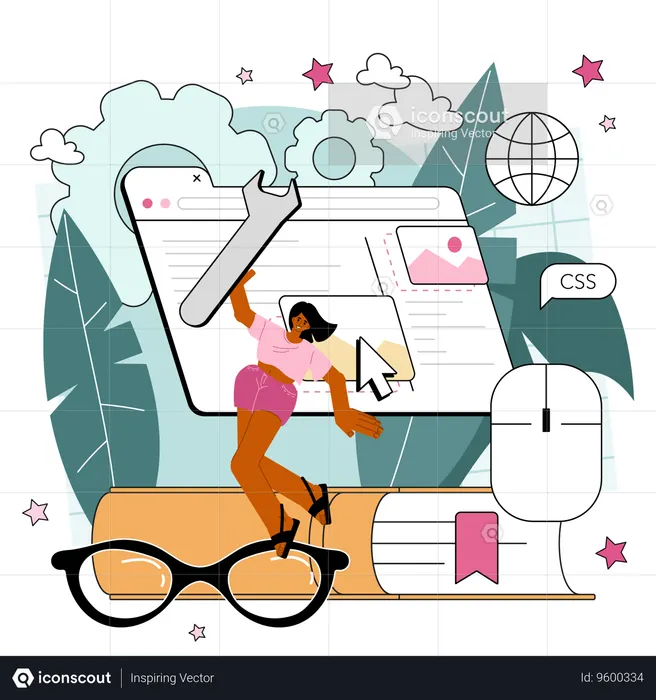 Web programming course  Illustration