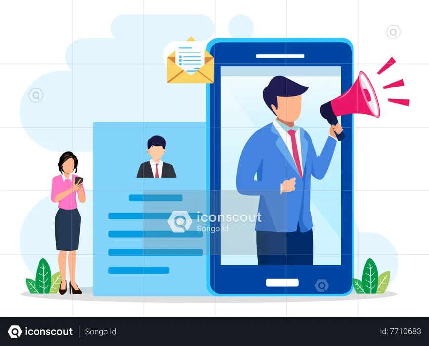 Web Recruitment Service  Illustration