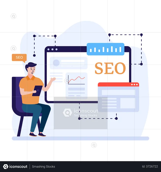 Web SEO  Illustration