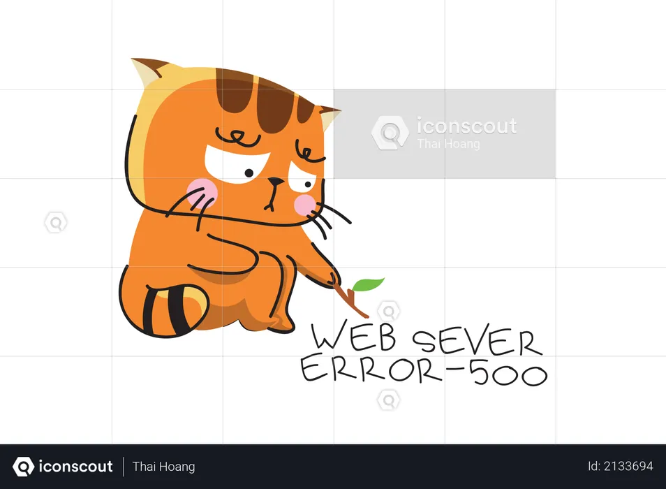 Web Server Error - 500  Illustration