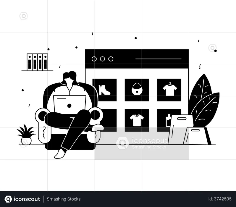 Web Shopping  Illustration