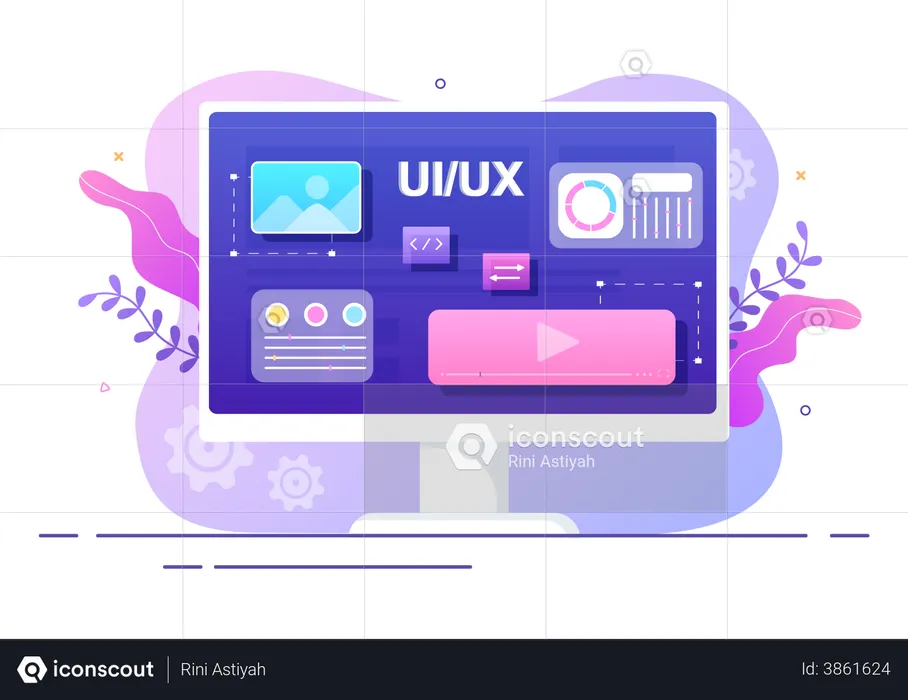 Web Ui-Ux design  Illustration